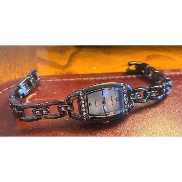 Women's 20mm Gun Metal Tone Cote d'Azur Watch, Crystal Accents - Picture 1 of 3